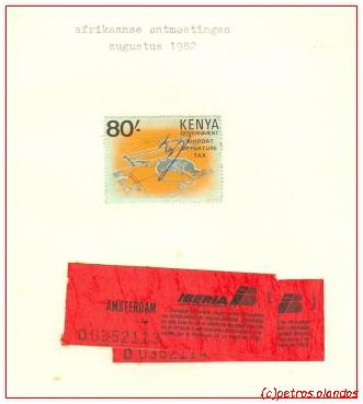 Tickets en Airport tax in Nairobi